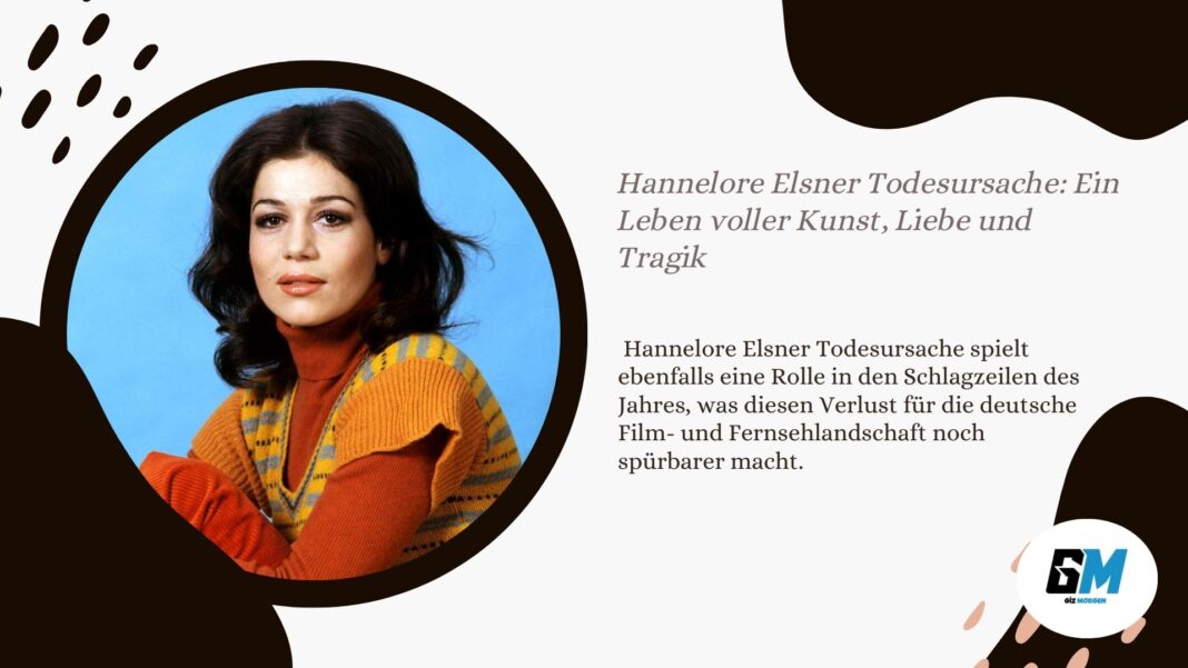 Hannelore Elsner Todesursache